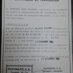 Documento · Certificado de fabricación, 22 de diciembre de 1980