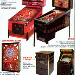 Flyer · Pinball Bloody Roller, Bingo Centauro, Continental Darts, Cocktail y Salón, Videoet 1. Año 1988