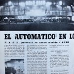 Documento · Presentación Capri, Faer en el evento 6 días de Madrid. Año 1965