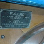 Máquina completa · FABE. Billar americano (patentado). F.Abadin. Sevilla