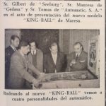Documento · Presentación pinball King Ball, Maresa. Año 1965