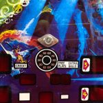 Máquina completa · Detalle del backglass Lortium, Juegos Populares