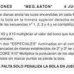 Documento · Tarjeta de instrucciones de Meg Aaton, Playmatic