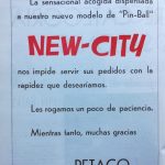 Documento · Anuncio de la gran acogida del pinball NEW CITY - Año 1966 Revista Automático Español