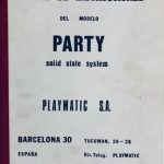 Documento · Portada manual Party, Playmatic