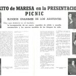 Documento · Presentación Picnic, Maresa. 25 enero 1967