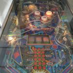 Máquina completa · Máquina recreativa Pin Ball, Joctronic. Tablero, parte central