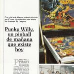Documento · Presentación pinball Punky Willy. Nota de prensa Revista Azar, 1987