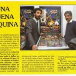 Documento · Nota prensa presentación pinball Quijote. Noviembre 1987