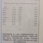 Documento · Precios máquinas CMC Vuelo 83, Twist, Airways. 1964