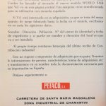 Documento · Anuncio en prensa pinball World Fair, Petaco (Gottlieb). Año 1964