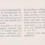 Documento · Reportaje presentación pinball Ye-Ye Club, Maresa. Año 1966